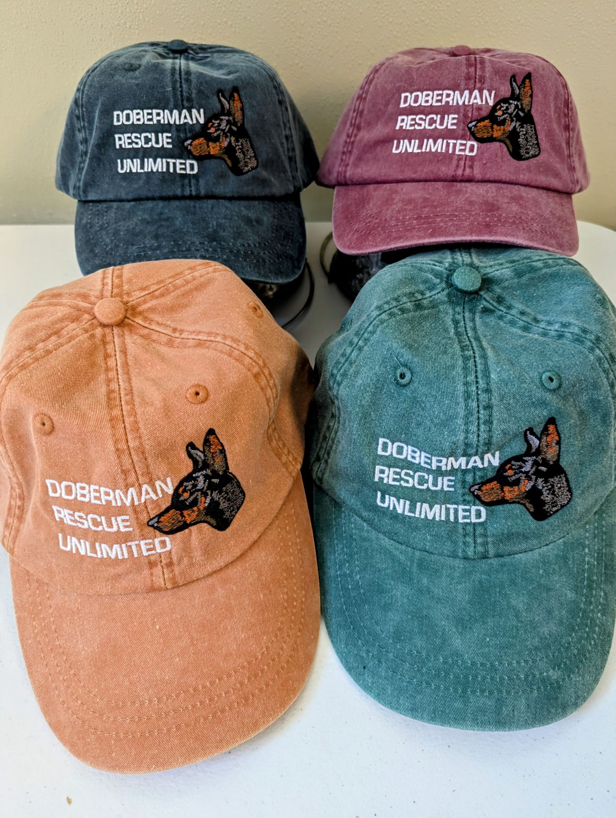 DRU hats in 4 colors